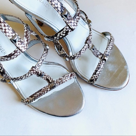 Donald J Plimer Snake Print Straps Heels - Picture 10 of 10
